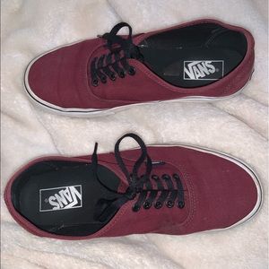 Vans authentic maroon canvas sneaker